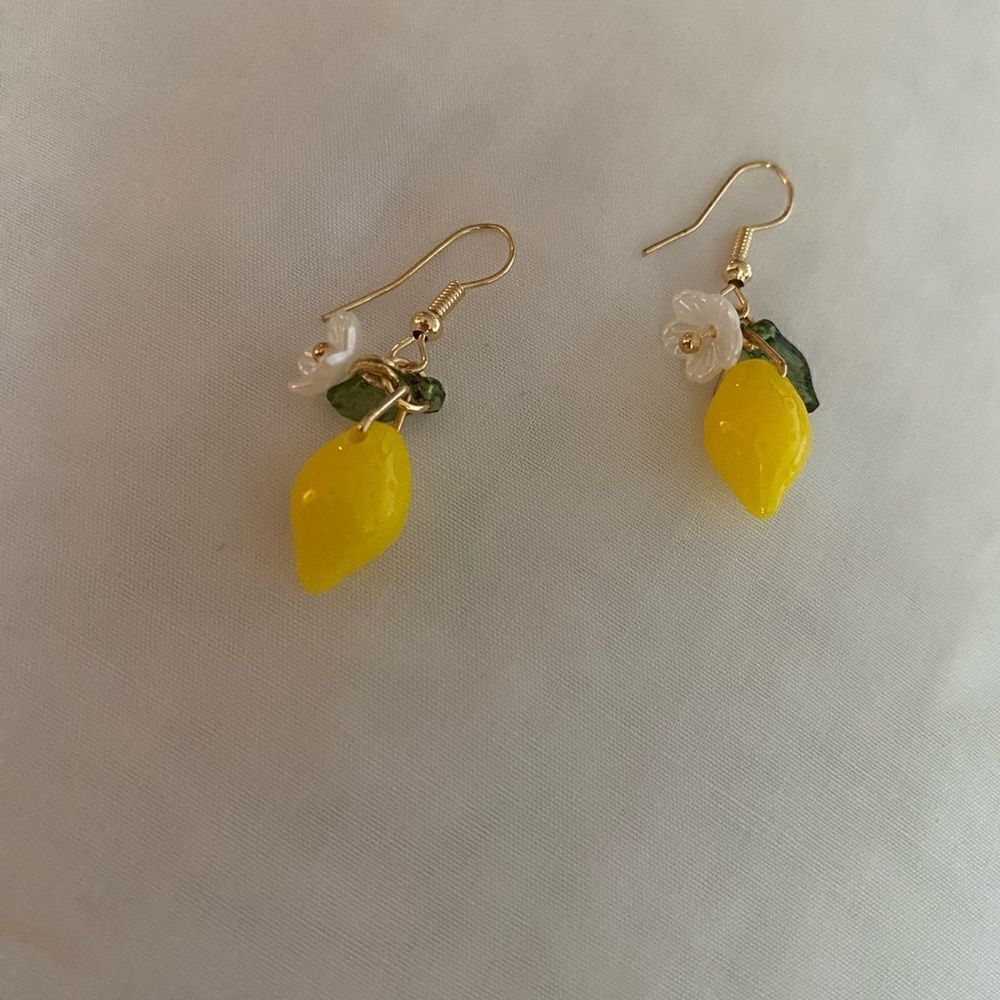 Bohemian lemon drop earrings M33 - Picture 3 of 4